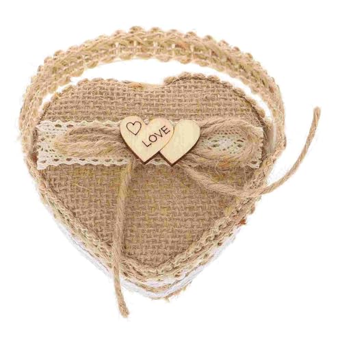 DSFDFDG BlumenmäDchen Korb Ringbox, handlicher Korb, herzförmig, Ringe, Fliege, Hochzeit, Blumenmädchen, Leinen, Mini, Antrag, Miss FüR Hochzeitszeremonie DSFDFDG BlumenmäDchen Korb Ringbox, handlicher Korb, herzförmig, Ringe, Fliege, Hochzeit, Blumenmädchen, Leinen, Mini, Antrag, Miss FüR Hochzeitszeremonie von DSFDFDG