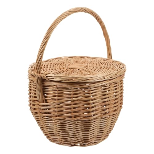 DSFDFDG BlumenmäDchen Korb Weidengeflecht mit Griff Picknickkorb Rustikaler Blumenkorb Blumenmädchenkorb Aufbewahrungskorb FüR Hochzeitszeremonie DSFDFDG BlumenmäDchen Korb Weidengeflecht mit Griff Picknickkorb Rustikaler Blumenkorb Blumenmädchenkorb Aufbewahrungskorb FüR Hochzeitszeremonie von DSFDFDG