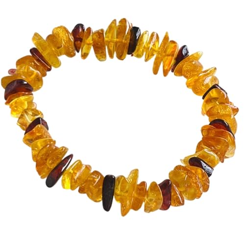 DSFDFDG Kristall Perlen Armband Bernstein-Armband for Damen, Edelstein, feiner Schmuck, Bernsteine, Trommelsteine, Armbänder, Rohsteine, Armreifen FüR Partyessen von DSFDFDG