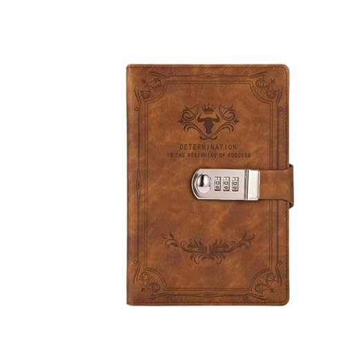 DSFDFDG Tagebuch Mit Schloss Tagebuch mit Schloss, langlebiges Büro, Bildungsbedarf, Passwortsperre, Notizblock mit Schloss, verdicktes Notizbuch FüR MäNner Und Frauen(Style A) von DSFDFDG