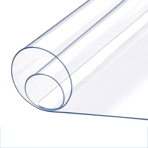 DSFHVBDD Tischfolie Transparent Rund, Tischdecke Durchsichtig Abwaschbar, Tischdecke Durchsichtig Outdoor, Tischdecke Transparent Größe Wählbar für Küche Zuhause Picknick Outdoor (0.8mm 80cm) von DSFHVBDD