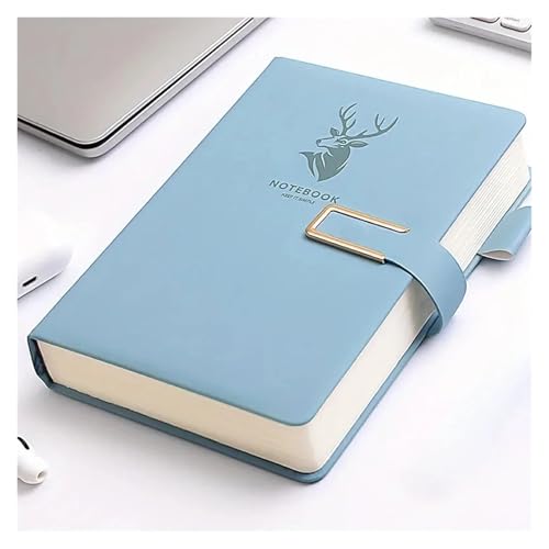 DSFIHJO Inspirierende NotizbüCher 2 Stück 360 Seiten aus hochwertigem Papier. A5-Notizbuch mit minimalistischem Einband und Magnetschnalle for einfaches Tragen. Mehrere Farben erhältlich.(Blue) von DSFIHJO