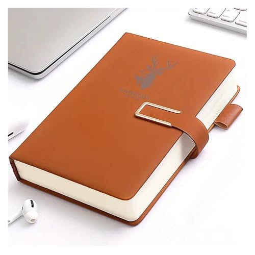 DSFIHJO Inspirierende NotizbüCher 2 Stück 360 Seiten aus hochwertigem Papier. A5-Notizbuch mit minimalistischem Einband und Magnetschnalle for einfaches Tragen. Mehrere Farben erhältlich.(Brown) von DSFIHJO