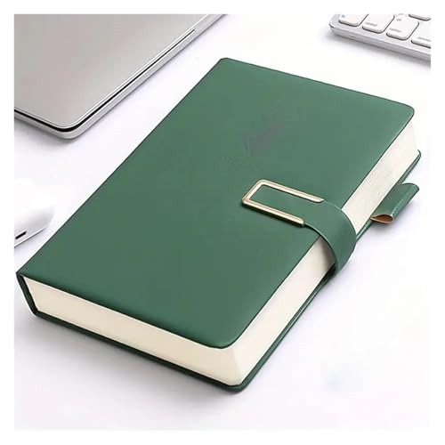 DSFIHJO Inspirierende NotizbüCher 2 Stück 360 Seiten aus hochwertigem Papier. A5-Notizbuch mit minimalistischem Einband und Magnetschnalle for einfaches Tragen. Mehrere Farben erhältlich.(Green) von DSFIHJO