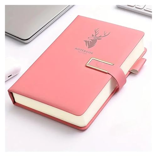 DSFIHJO Inspirierende NotizbüCher 2 Stück 360 Seiten aus hochwertigem Papier. A5-Notizbuch mit minimalistischem Einband und Magnetschnalle for einfaches Tragen. Mehrere Farben erhältlich.(Pink) von DSFIHJO