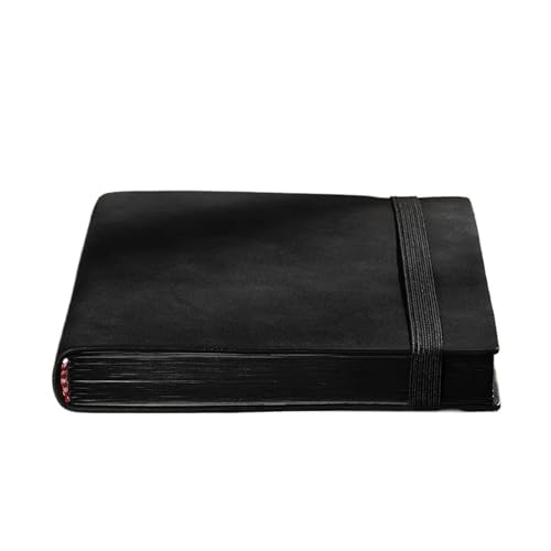 DSFIHJO Inspirierende NotizbüCher 2 stücke 256 seiten Schaffell A5 Notebook Notizblock Tagebuch Business Journal Planer Agenda Organizer Notizbuch Büro Schulbedarf(Black) von DSFIHJO