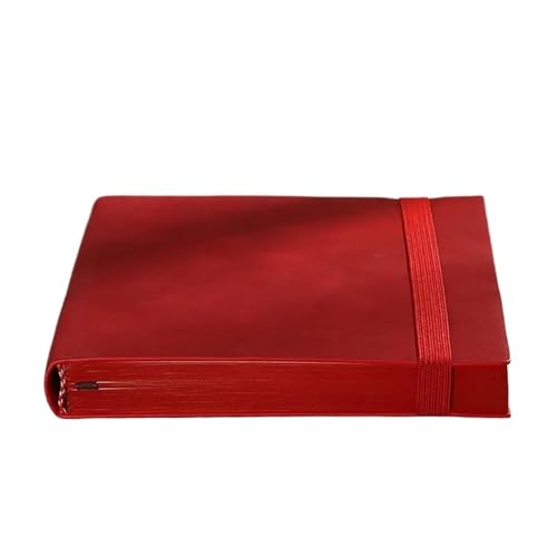 DSFIHJO Inspirierende NotizbüCher 2 stücke 256 seiten Schaffell A5 Notebook Notizblock Tagebuch Business Journal Planer Agenda Organizer Notizbuch Büro Schulbedarf(Red) von DSFIHJO