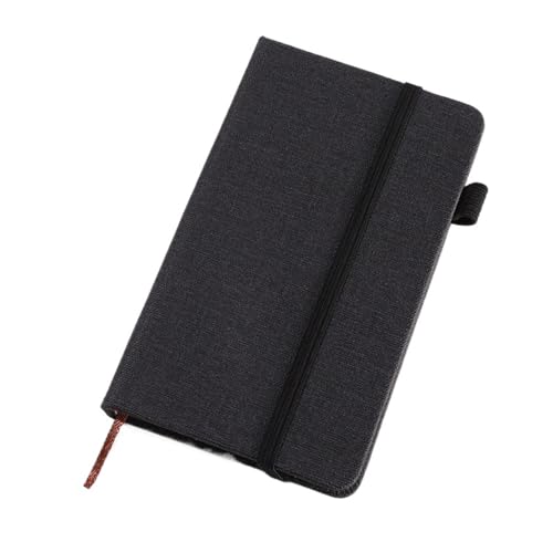 DSFIHJO Inspirierende NotizbüCher 2 stücke A6 Mini Notebook Tragbare Tasche Notizblock Memo Tagebuch PlanerSchreibpapier for Studenten Schule Bürobedarf(Black) von DSFIHJO