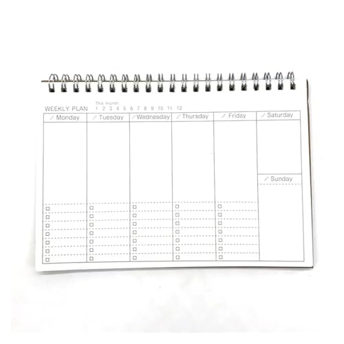 DSFIHJO Inspirierende NotizbüCher 2 stücke Agenda Planer Notebook Zu Tun Liste Wöchentlich Planer Ziel Zeitpläne Organizer Notebook Zeitschriften Tagebuch Büro Schule Schreibwaren(Weekly plan) von DSFIHJO