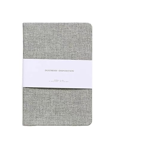 DSFIHJO Inspirierende NotizbüCher 2 stücke Notizbuch Leinen Hardcover Stil Blanko/Gitter Seiten 256 Seiten Tagebuch Planer Skizze Studenten Schreibwaren Schule Bürobedarf(Grey-L) von DSFIHJO