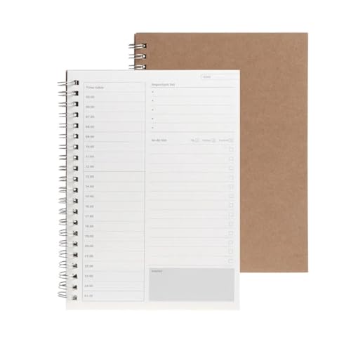 DSFIHJO Inspirierende NotizbüCher 2 stücke Planer Buch Monatlich Wöchentlich Täglichen Agenda Zeitplan Blanko Tagebuch DIY Studie Notebook Umweltfreundliche Papier Schreibwaren Schule Liefert(D) von DSFIHJO
