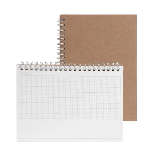 DSFIHJO Inspirierende NotizbüCher 2 stücke Planer Buch Monatlich Wöchentlich Täglichen Agenda Zeitplan Blanko Tagebuch DIY Studie Notebook Umweltfreundliche Papier Schreibwaren Schule Liefert(M) von DSFIHJO