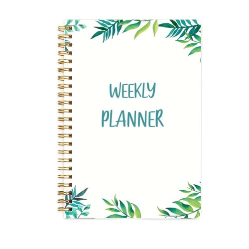 DSFIHJO Inspirierende NotizbüCher 2-teiliger Wochenplaner mit Zielen, Checkliste, Notizbuch, Organizer, Gewohnheitstracker, perfektes Schul- oder Büromaterial(WHITE) von DSFIHJO