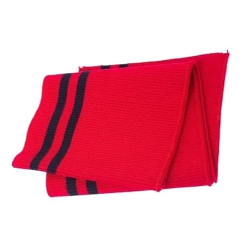 Elastische BüNdchen Dehnbare Big Rib 700 g/m² Baumwolle 15 x 80 cm dicker Stretch-Streifen-Strickstoff for DIY-Nähen, Bund, Leistenbündchen, Halsband, Jacken(Red Black) von DSFIHJO