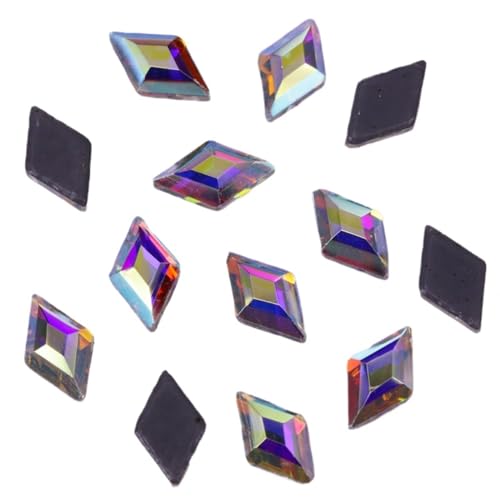 Hotfix Strasssteine Crystal AB Hotfix-Strasssteine ​​mit flacher Rückseite for Aufbügeln von Kristallen mit(360Pcs,4x6.6mm) von DSFIHJO