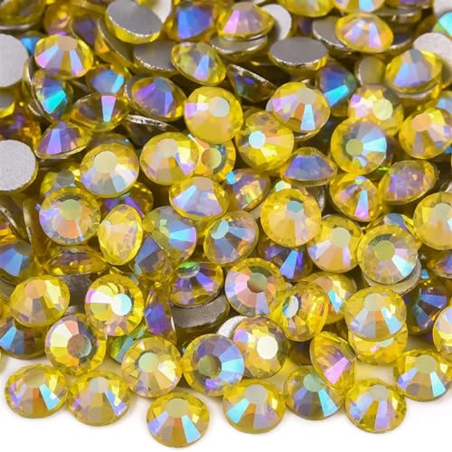 Hotfix Strasssteine Kristall Nicht Hotfix Strasssteine ​​Strass Nägel Diamant Kristalle for Vestidos Nail Charms art Kleid(Citrine AB,SS10-1440pcs) von DSFIHJO