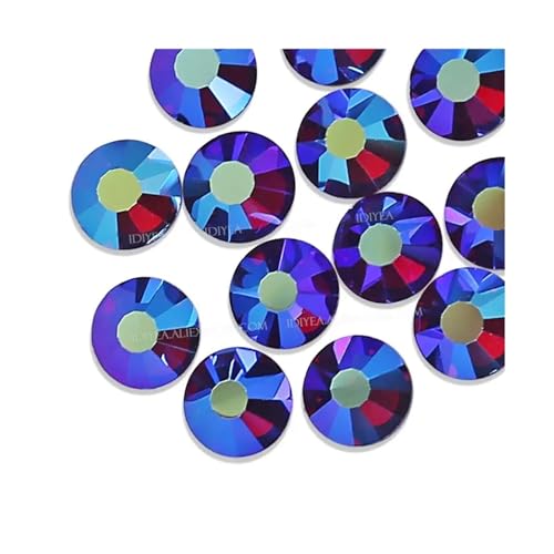 Hotfix Strasssteine Multi Farben Crystal AB Nicht Hot Fix Strass Flache Rückseite Nagel Glitters Kleidungsstück Stein(Dark Siam AB,SS30 288PCS) von DSFIHJO