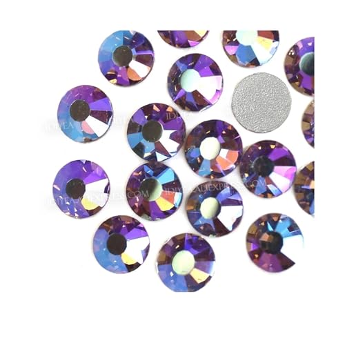 Hotfix Strasssteine Multi Farben Crystal AB Nicht Hot Fix Strass Flache Rückseite Nagel Glitters Kleidungsstück Stein(Lt.Amethyst AB,SS30 288PCS) von DSFIHJO