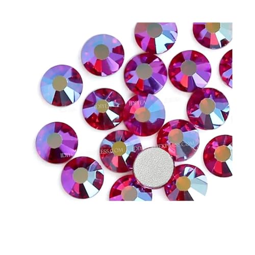 Hotfix Strasssteine Multi Farben Crystal AB Nicht Hot Fix Strass Flache Rückseite Nagel Glitters Kleidungsstück Stein(Lt.Siam AB,SS20 1440PCS) von DSFIHJO