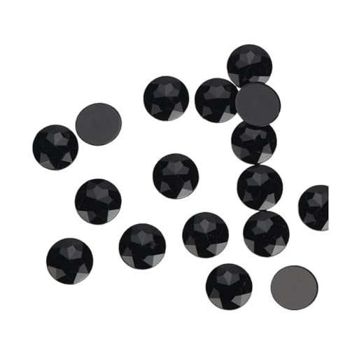 Hotfix Strasssteine Nicht Hotfix Bunte Runde Steine ​​Applique Flatback Strass for Bekleidungs ​​Zubehör Kleid(Black,20mm 50pcs) von DSFIHJO