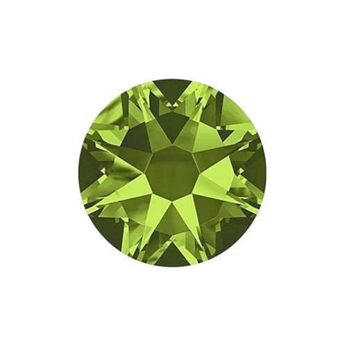 Hotfix Strasssteine Nicht Hotfix DIY Strass Kristall Stick Auf Nail art Dekorationen Handarbeit Kleidung(Olivine,SS16 1440Pcs) von DSFIHJO