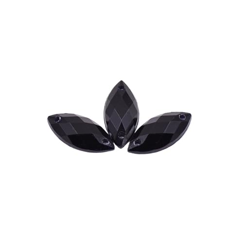 Hotfix Strasssteine Rosa AB Nähen Strass Flache Rückseite Pferd Auge Auf Kristall Lose Perle Stein for Handarbeiten(Black) von DSFIHJO
