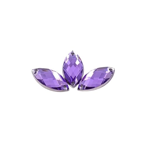 Hotfix Strasssteine Rosa AB Nähen Strass Flache Rückseite Pferd Auge Auf Kristall Lose Perle Stein for Handarbeiten(Light Purple) von DSFIHJO