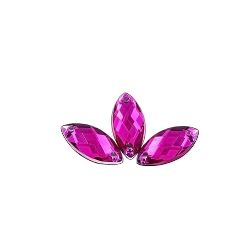 Hotfix Strasssteine Rosa AB Nähen Strass Flache Rückseite Pferd Auge Auf Kristall Lose Perle Stein for Handarbeiten(Rose) von DSFIHJO