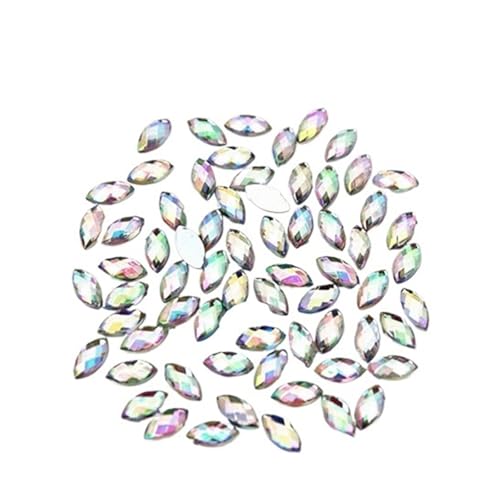 Hotfix Strasssteine Strasssteine ​​in mehreren Größen, Pferdeauge, Kristall, flache Rückseite, 3D, nicht HotFix, Nagelkunst-Dekoration for Hochzeitsbasteln(3x6mm 4.4g 300pcs) von DSFIHJO