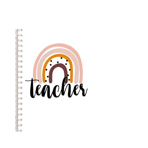 Inspirierende NotizbüCher Spiralnotizbuch „Teach Love Inspire“ im A5-Format, Regenbogen-Notizbuch, Schreibblock, Tagebuch, Geschenk for Tag des Lehrers, Wertschätzung, Blumenmuster, 3 Stück(Color-3) von DSFIHJO