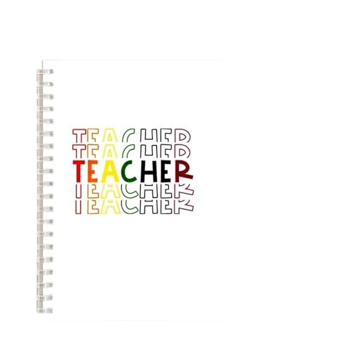 Inspirierende NotizbüCher Spiralnotizbuch „Teach Love Inspire“ im A5-Format, Regenbogen-Notizbuch, Schreibblock, Tagebuch, Geschenk for Tag des Lehrers, Wertschätzung, Blumenmuster, 3 Stück(Color-8) von DSFIHJO