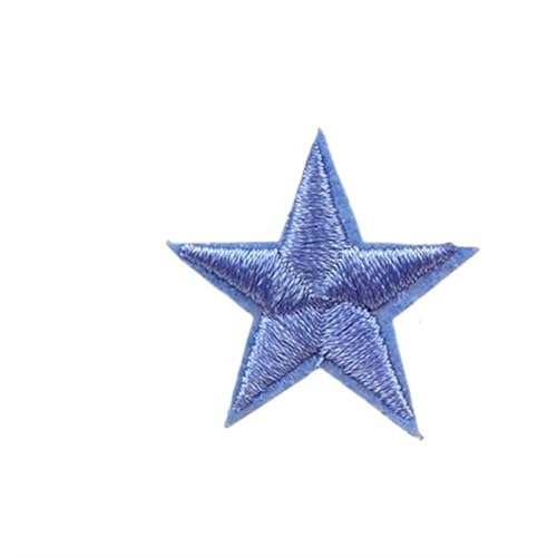 gestickte aufnäher 10 Stück kleine Stern-Aufnäher for Aufbügeln for Kleidung, bestickt for Kleidung, DIY-Motiv, Streifen, Kleidungszubehör(Sky blue) von DSFIHJO