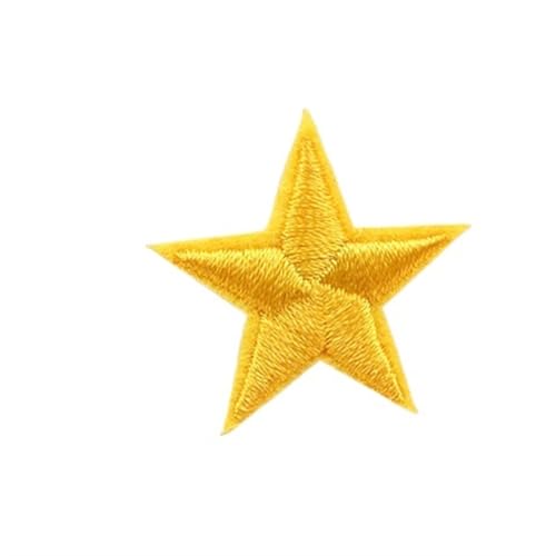 gestickte aufnäher 10 Stück kleine Stern-Aufnäher for Aufbügeln for Kleidung, bestickt for Kleidung, DIY-Motiv, Streifen, Kleidungszubehör(Yellow Color) von DSFIHJO