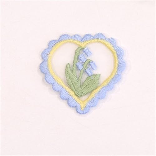 gestickte aufnäher 10PCS Nette Mini Hohl Mesh Liebe Blume Patches Spitze Stoff Stickerei Kopfbedeckungen DIY Kleidung Nähen Liefert Aufkleber(LA-6-235-4) von DSFIHJO
