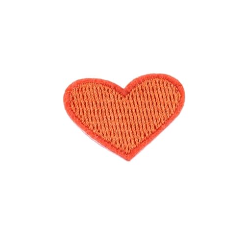 gestickte aufnäher 20 Stück Herzform Patches Applikation Farbe Nähen Auf Stickerei for DIY T-Shirt Eisen Auf Kleidung Jeans Aufkleber Hüte Rucksäcke Patches(10) von DSFIHJO