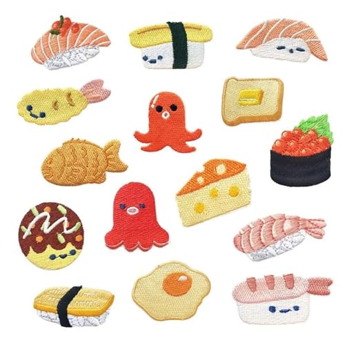 gestickte aufnäher 3 Stück Aufnäher for Kleidung, for Aufbügeln, Stickerei, niedlicher Stoff, DIY, Handyhülle, Bekleidungszubehör(B6-1) von DSFIHJO