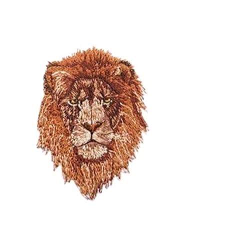 gestickte aufnäher 3 stücke Leopard Tiger Löwe Wolf Stickerei Eisen Auf Patches for Kleidung Applique DIY Hut Mantel Kleid Zubehör Tuch Aufkleber tier(02 lion) von DSFIHJO