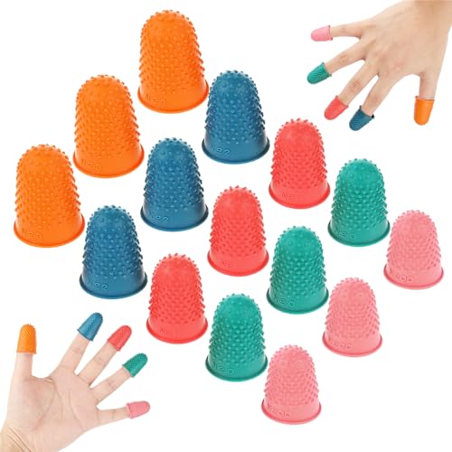 DSLSQD 15stk Gummi Fingerspitzen,Gummi Fingerhüte Silikon Fingerschutz Fingerkappen Zählfinger Fingerkissen Griffe,Wiederver,für Geldzählen Schreiben Sortieren Heißklebe Blattwender Sportspiele-5Größe DSLSQD 15stk Gummi Fingerspitzen,Gummi Fingerhüte Silikon Fingerschutz Fingerkappen Zählfinger Fingerkissen Griffe,Wiederver,für Geldzählen Schreiben Sortieren Heißklebe Blattwender Sportspiele-5Größe von DSLSQD
