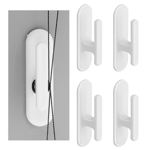 DSLSQD 4 Stück Kunststoff Jalousienschnurwickler,Gardinen-Schnurwickler Fenster,Sicherheitsklebstoff Jalousieschnurhalter Jalousieschnurhaken,für Zuhause Büro Fenstervorhang Jalousien Schnurklemmen DSLSQD 4 Stück Kunststoff Jalousienschnurwickler,Gardinen-Schnurwickler Fenster,Sicherheitsklebstoff Jalousieschnurhalter Jalousieschnurhaken,für Zuhause Büro Fenstervorhang Jalousien Schnurklemmen von DSLSQD