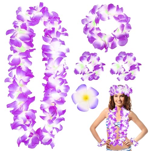 DSLSQD 5 Stück Blumenketten Hawaii Set,Hawaii Kette Blumen Lila,Hawaii Kette Blumen Girlanden,Tropischen Hawaiianischen Luau Blumen Lei,für Hawaii Strand Party Cheerleading Karnevals Geburtstag DSLSQD 5 Stück Blumenketten Hawaii Set,Hawaii Kette Blumen Lila,Hawaii Kette Blumen Girlanden,Tropischen Hawaiianischen Luau Blumen Lei,für Hawaii Strand Party Cheerleading Karnevals Geburtstag von DSLSQD