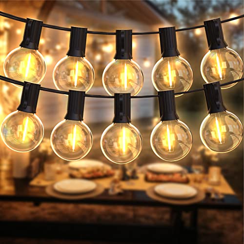 DSLebeen G40 LED Outdoor Lichterkette Glühbirnen innen und außen,15M 27+3 Warmweiß Birnen Lampions Wetterfest Wasserdicht und Bruchsicher Lichterketten für Garten Balkon Hochzeit Party von DSLebeen