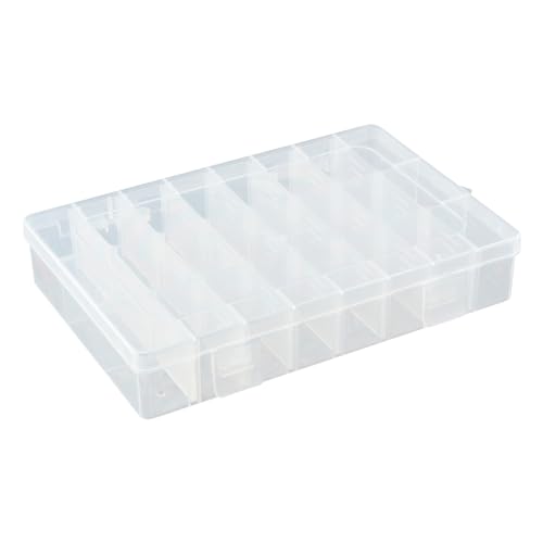 Sortierbox mit 24 verstellbaren Fächern aus Kunststoff | Aufbewahrungsbox Organizer Sortimentskasten Perlenbox - 1 Stück von DSM-Verbindungstechnik