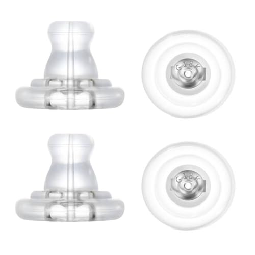 Ohrring-Verschlüsse, 18 Karat Gold, Silikon-Ohrring-Verschlüsse, sichere Ohrring-Verschlüsse für Ohrstecker/hängende Ohren, keine Reizung, hypoallergen, weiche, transparente Ohrring-Verschlüsse für Ohrring-Verschlüsse, 18 Karat Gold, Silikon-Ohrring-Verschlüsse, sichere Ohrring-Verschlüsse für Ohrstecker/hängende Ohren, keine Reizung, hypoallergen, weiche, transparente Ohrring-Verschlüsse für von DSOMHZ