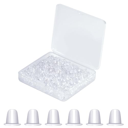 Ohrring-Verschlüsse, Ohrring-Verschlüsse, Ersatz für Hängeohren, Gummi für Nähte/schwere Ohrringe, Gummi für Fischhaken-Ohrringe, Durchmesser 4 mm (600 Stück) von DSOMHZ