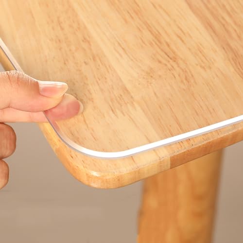Folie Quadrat,Wunschmaß Fettdicht Tischschutzfolie,Tischdecke Transparent,Tischmatte Abwaschbar,Tischfolie PVC Durchsichtige,Glasklar Folie Outdoor Tischschutz Wasserdicht (1mm,70x70cm) von DSWZLQDXB