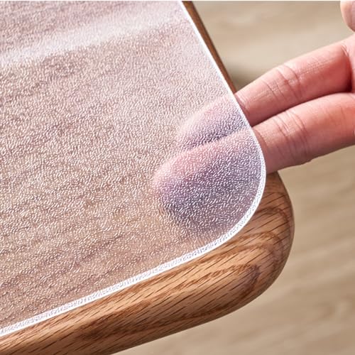 Gefrostet Tischdecken,Transparente Matt Tischschutz,Durchsichtige Tischfolie Wasserdicht,Schreibtisch Kein Schrumpfen,Schutzfolie abwischbar,Tischmatte geruchsneutral,für Zuhause (1mm,90x90cm) von DSWZLQDXB
