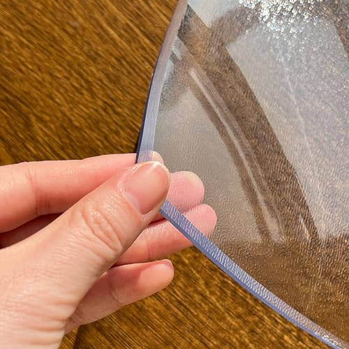Tischdecken Gefrostet,Transparente Matt Tischschutz rutschfeste,Durchsichtige Tischfolie Wasserdicht,Schreibtisch Ölbeständig,Schutzfolie abwischbar,Tischmatte geruchsneutral (1.5mm,80x80cm) von DSWZLQDXB