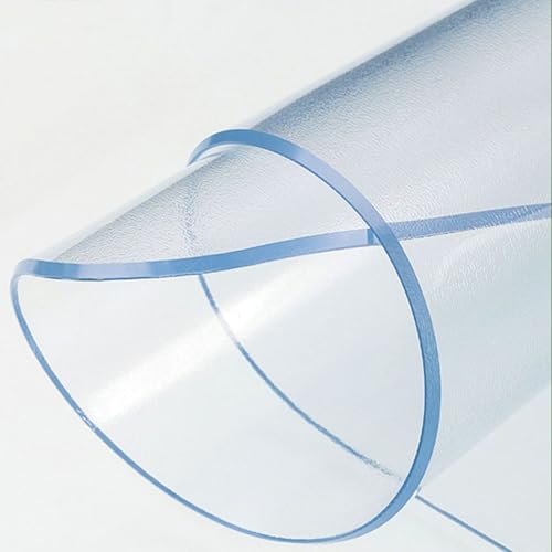 Tischfolie Eckig Gefrostet Tischschutz Transparent Folie PVC Tischdecke Abwaschbar Verschleißfest Hitzebeständig wasserdichte Tisch-Schutzfolie Wunschmaß Fettdicht Tischmatte (3mm,90x120cm) von DSWZLQDXB