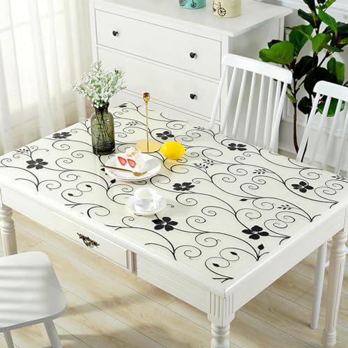 Tischfolie mit Blumen Bedruckt Dicke 1mm,Transparente Tischschutz Texture Blütenform,Schutzfolie abwischbar,PVC Tischdecken rutschfeste,Durchsichtige Schreibtisch,Tischmatte Ölbeständig (E,80x130cm) Tischfolie mit Blumen Bedruckt Dicke 1mm,Transparente Tischschutz Texture Blütenform,Schutzfolie abwischbar,PVC Tischdecken rutschfeste,Durchsichtige Schreibtisch,Tischmatte Ölbeständig (E,80x130cm) von DSWZLQDXB