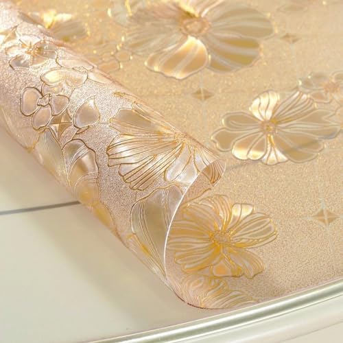 Transparente Tischfolie Texture Blütenform Tischschutz mit Blumen Bedruckt Dicke 1mm Schutzfolie abwischbar PVC Tischdecken rutschfeste,Durchsichtige Schreibtisch,Tischmatte Ölbeständig (C,60x60cm) Transparente Tischfolie Texture Blütenform Tischschutz mit Blumen Bedruckt Dicke 1mm Schutzfolie abwischbar PVC Tischdecken rutschfeste,Durchsichtige Schreibtisch,Tischmatte Ölbeständig (C,60x60cm) von DSWZLQDXB